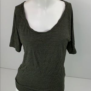 Jcrew Slub Cotton Short Sleeve Top Green XXS